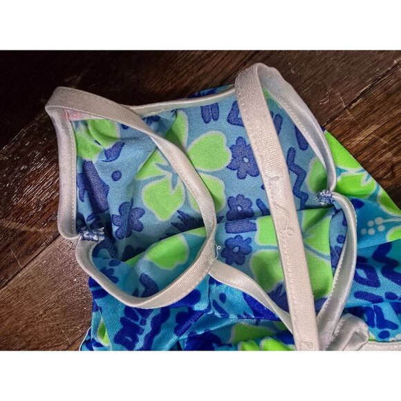 Vintage 90s Sand n Sun Blue Tropical Baby Swimsuit 18 M - Picture 3 of 10
